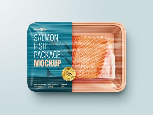 Salmon Fish Package Mockup