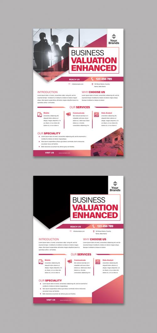 Flyer with Gradient Magenta Accents