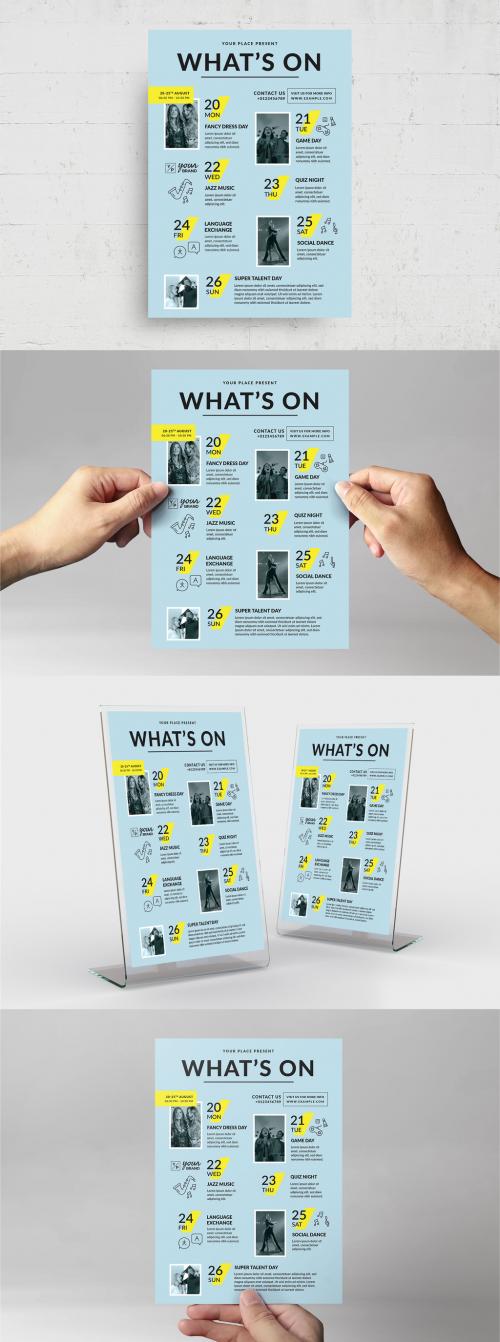 Simple Whats on Poster Flyer Layout