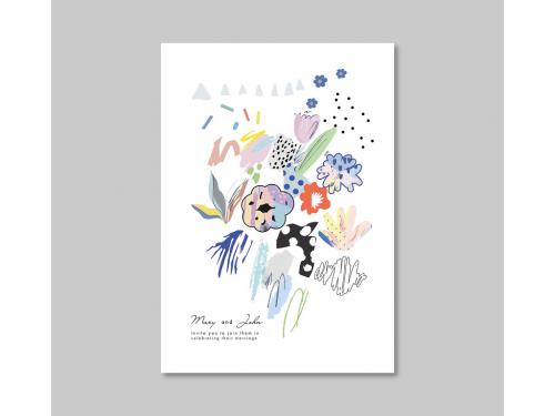 Abstract Floral Poster Layout