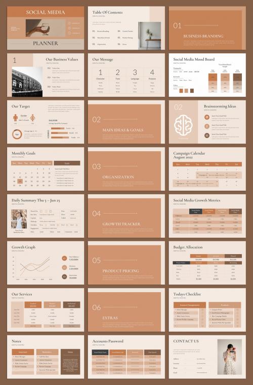 Social Media Planner Presentation Layout