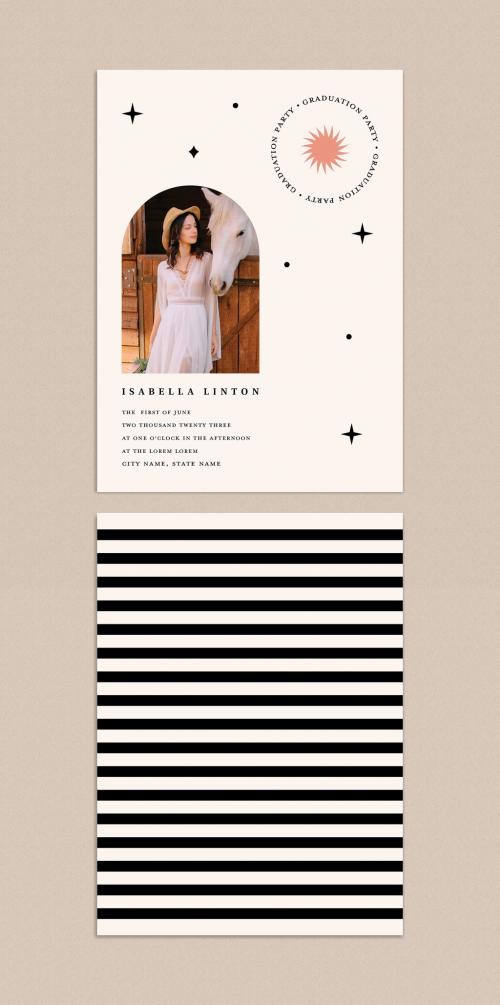 Boho Graduation Invitation Layout