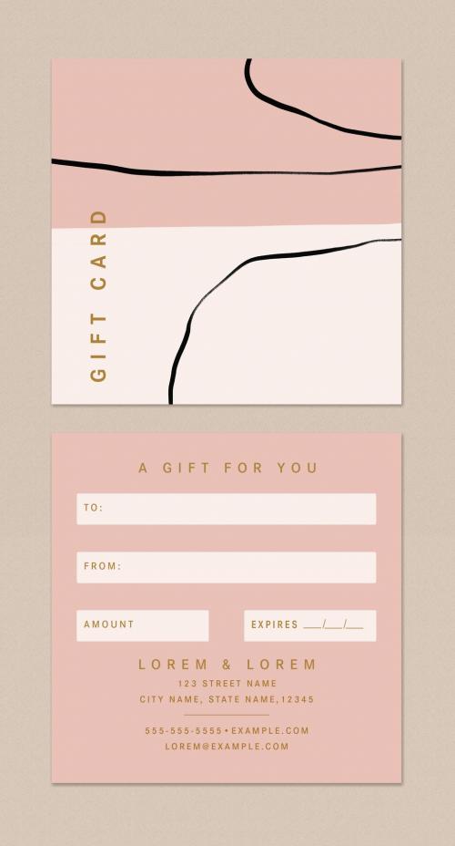 Modern Abstract Gift Card Layout