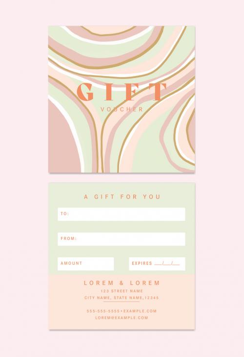 Gift Voucher Abstract Layout