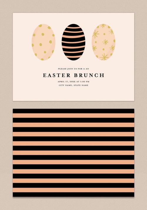 Easter Brunch Invitation Card Layout