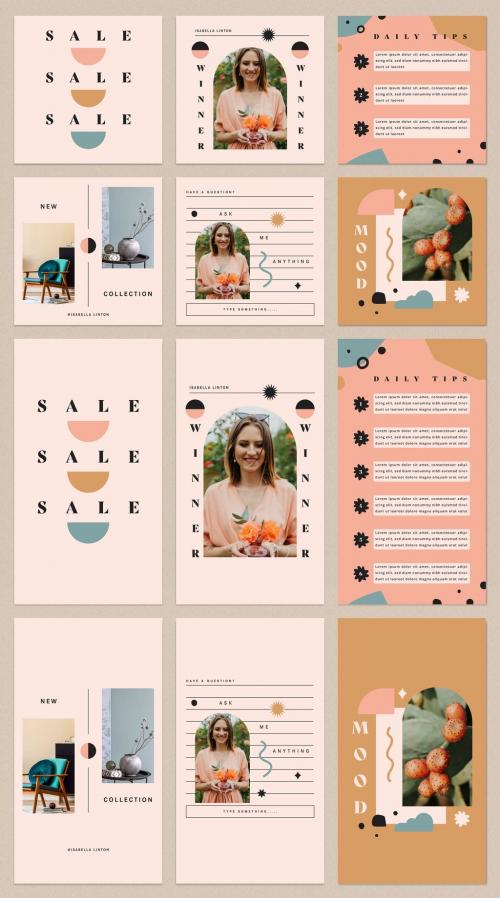 Boho Social Media Post and Story Layout