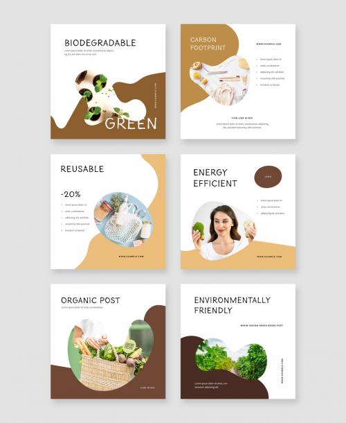 Earth Tone Social Media Post Layouts