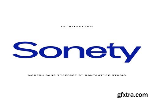 Sonety Modern Wide Sans Typeface 93927X8