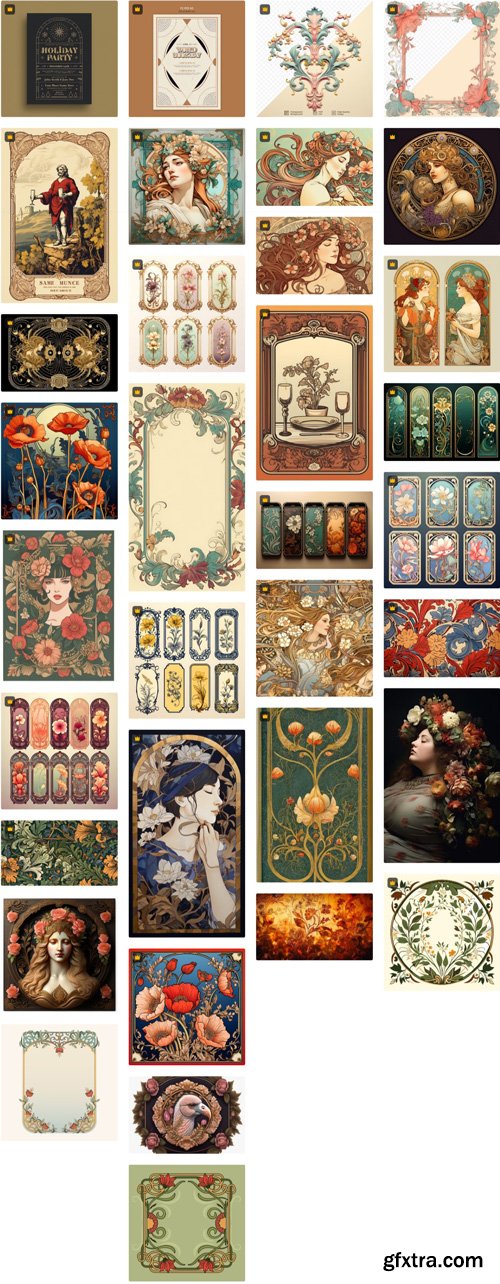 Reminiscent of Art Nouveau Collections