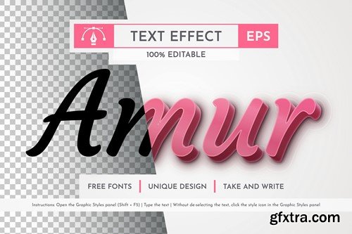 Amur Editable Text Effect, Graphic Style XVKFZY4