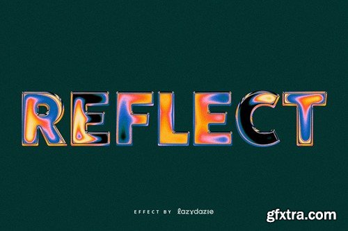 Reflective Metallic PSD Text Effect VMJBPP7