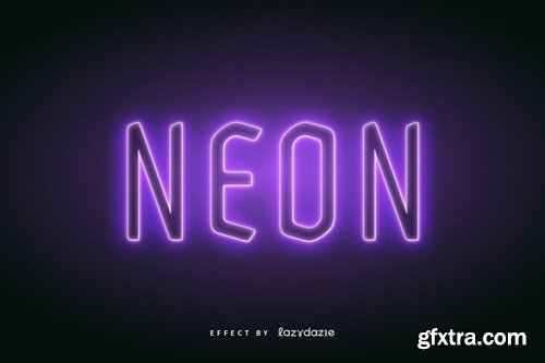 Purple Neon PSD Text Effect SMUFU5M