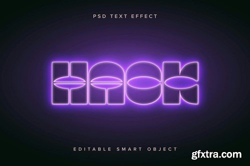 Purple Neon PSD Text Effect SMUFU5M