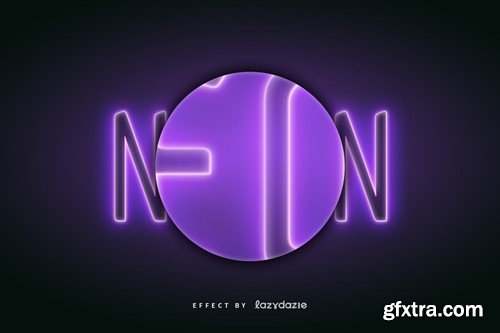 Purple Neon PSD Text Effect SMUFU5M