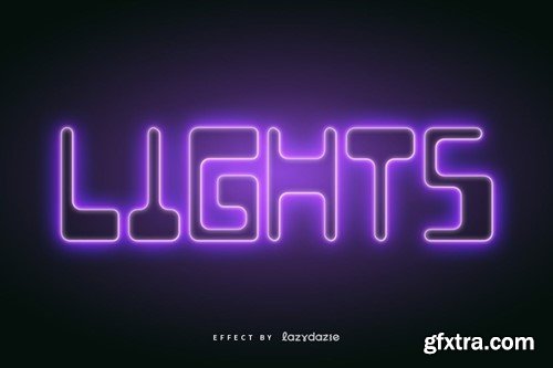 Purple Neon PSD Text Effect SMUFU5M