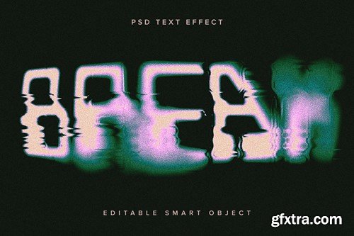 Dissolving Glitch PSD Text Effect QENB4G8