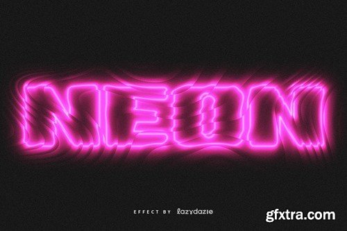 Displaced Bright Neon PSD Text Effect S4CGV5C