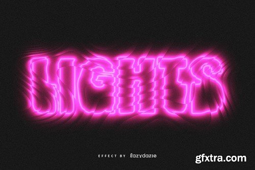 Displaced Bright Neon PSD Text Effect S4CGV5C