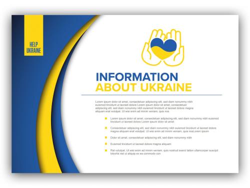 Support Ukraine Flyer Poster Leaflet Layout