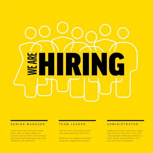 We Are Hiring Minimalistic Flyer Layout