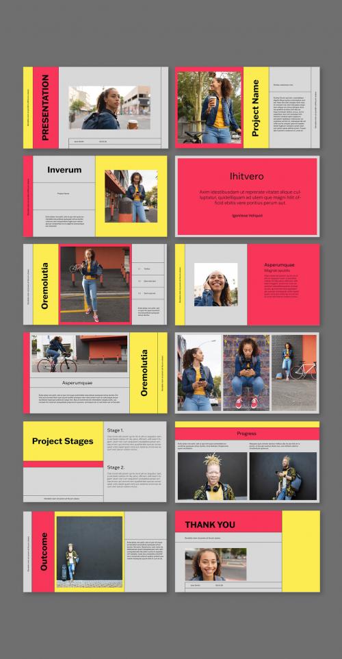 Minimal Yellow and Pink Presentation Layout