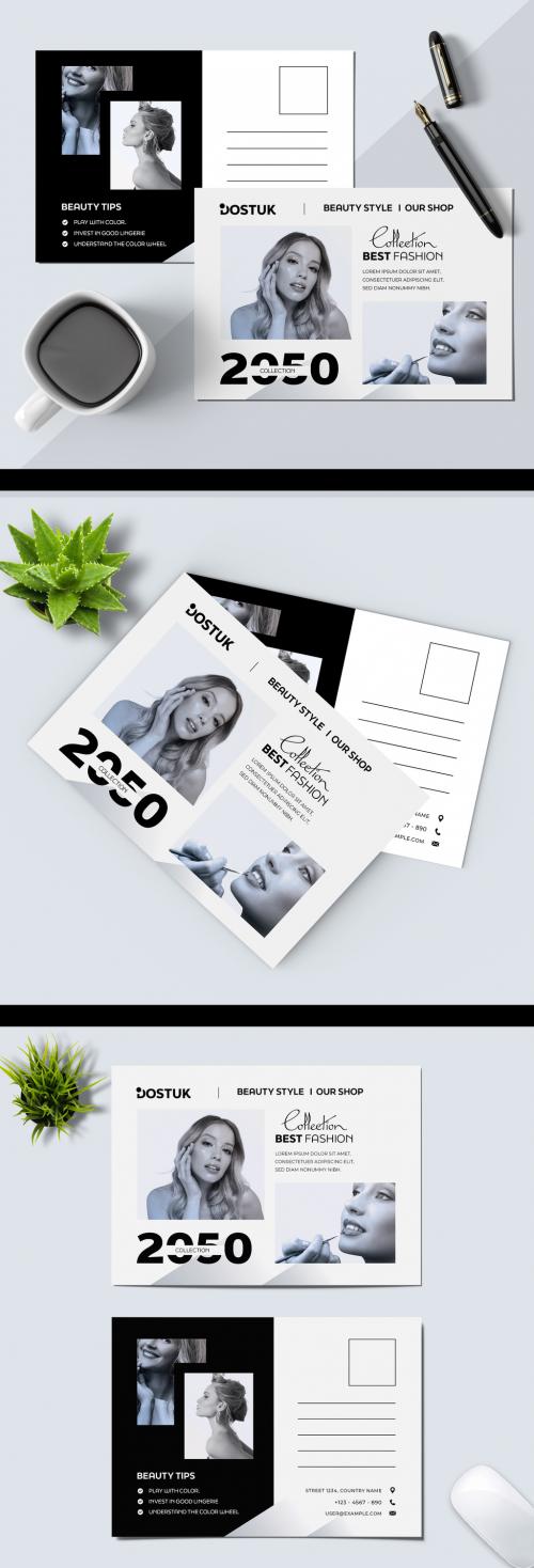 Clean Post Card Layout Design