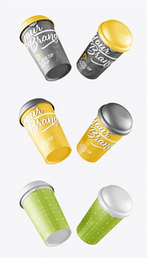 Plastic Cups Mockup