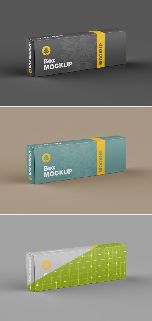 Flat Cardboard Box Mockup