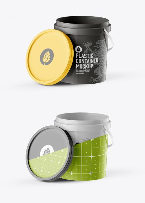 Plastic Bucket Mockup