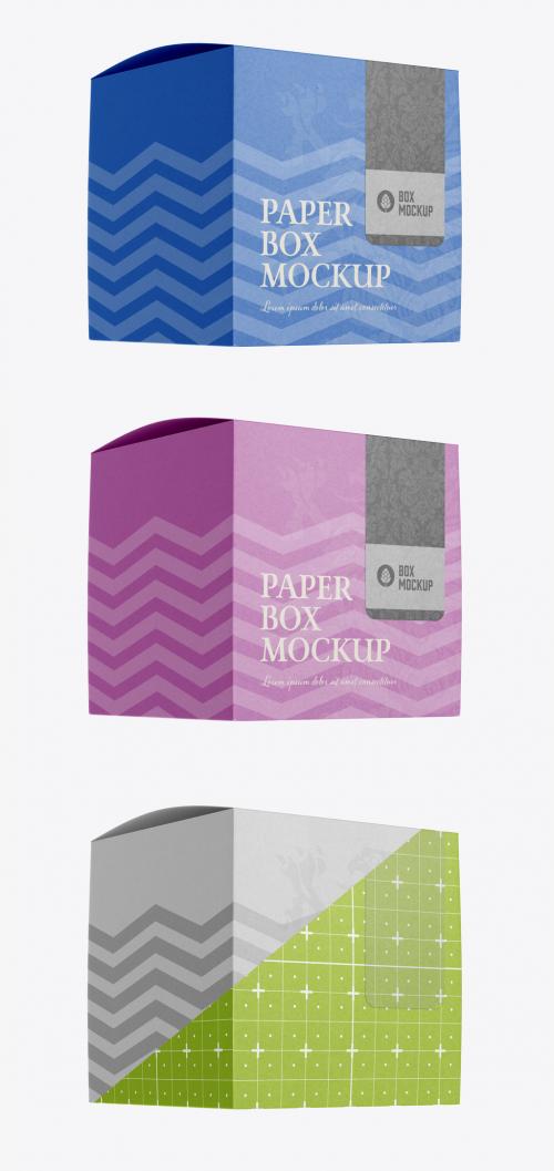 Paper Box with Sleeve Mockup