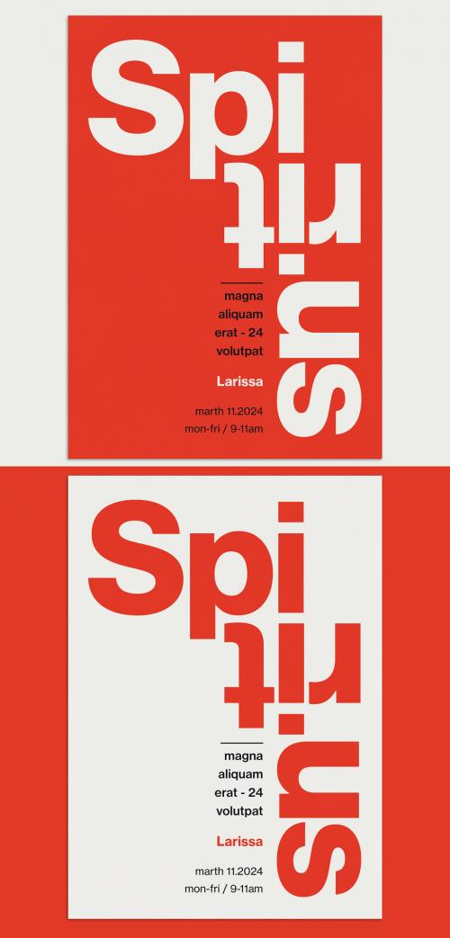International Style Bold Typography Poster Layout for Event