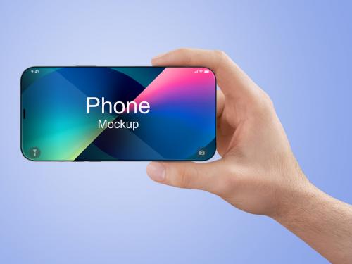 Phone Mockup Lying in Hand