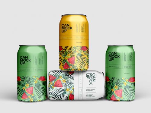 Soda Packaging Can Mockup Design