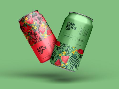 Soda Packaging Can Mockup Design