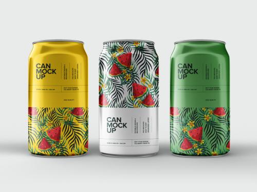 Soda Packaging Can Mockup Design