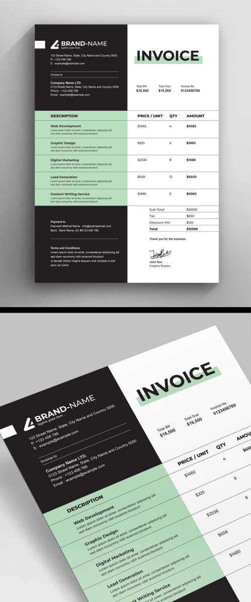 New Clean Invoice Layout