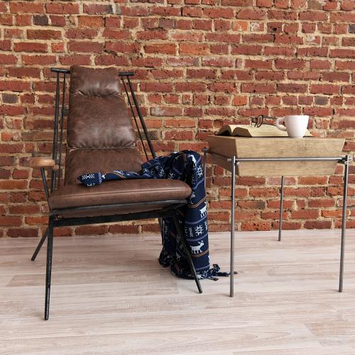 Dialma Brown Armchairs DB004028 and Side Table DB004555