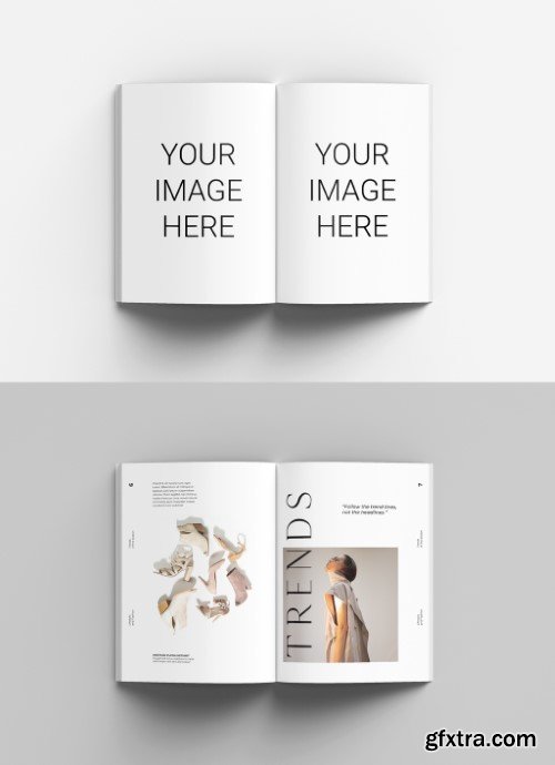 A4 Open Magazine Mockup