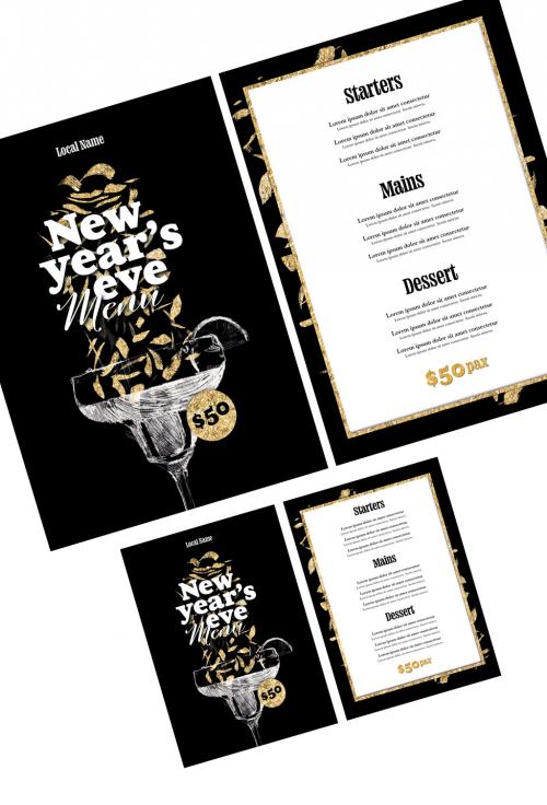 New Year Glitter Restaurant Menu