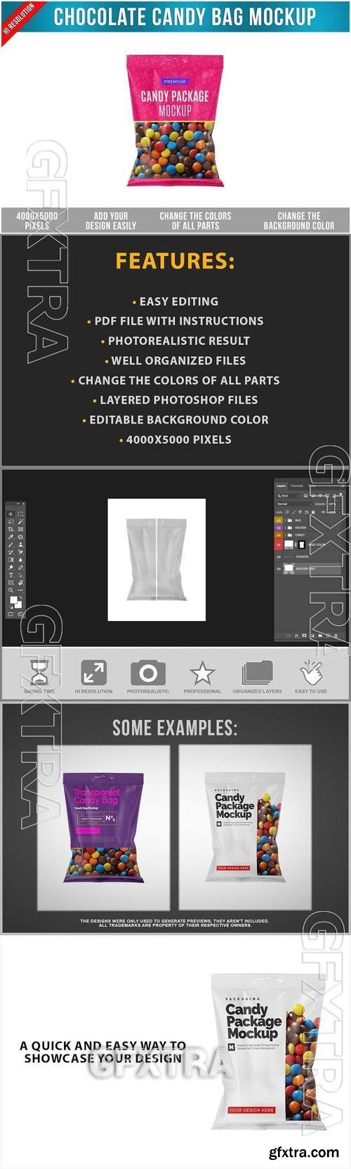 Chocolate Candy Bag Mockup 3MGEGQ6