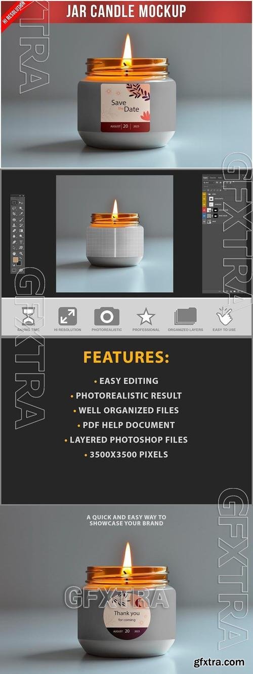 Jar Candle Mockup 8RESR7C