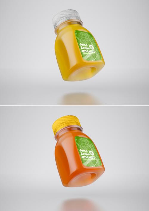 Plastic Juice Bottle Mockup