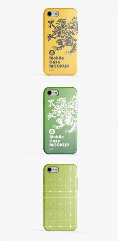 Mobile with Silicone Case Mockup