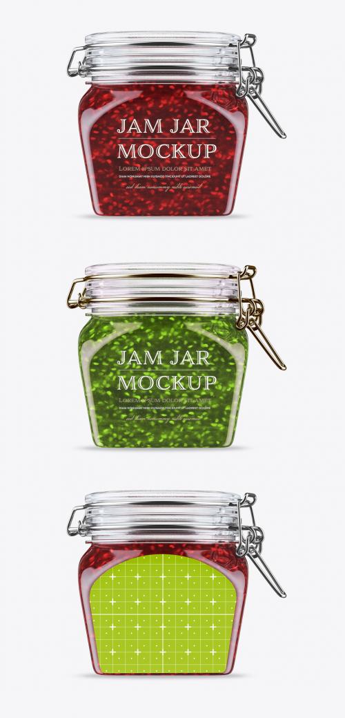 Raspberry Jam Jar Mockup