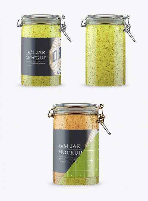 Kiwi Jam in Classic Jar Mockup