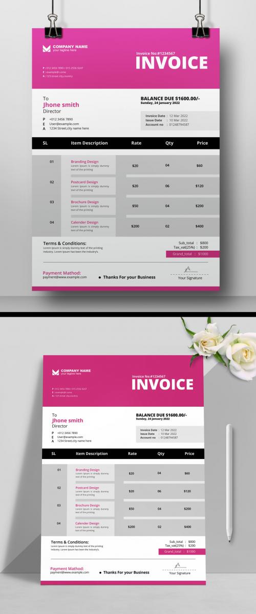 Minimal Invoice Layout