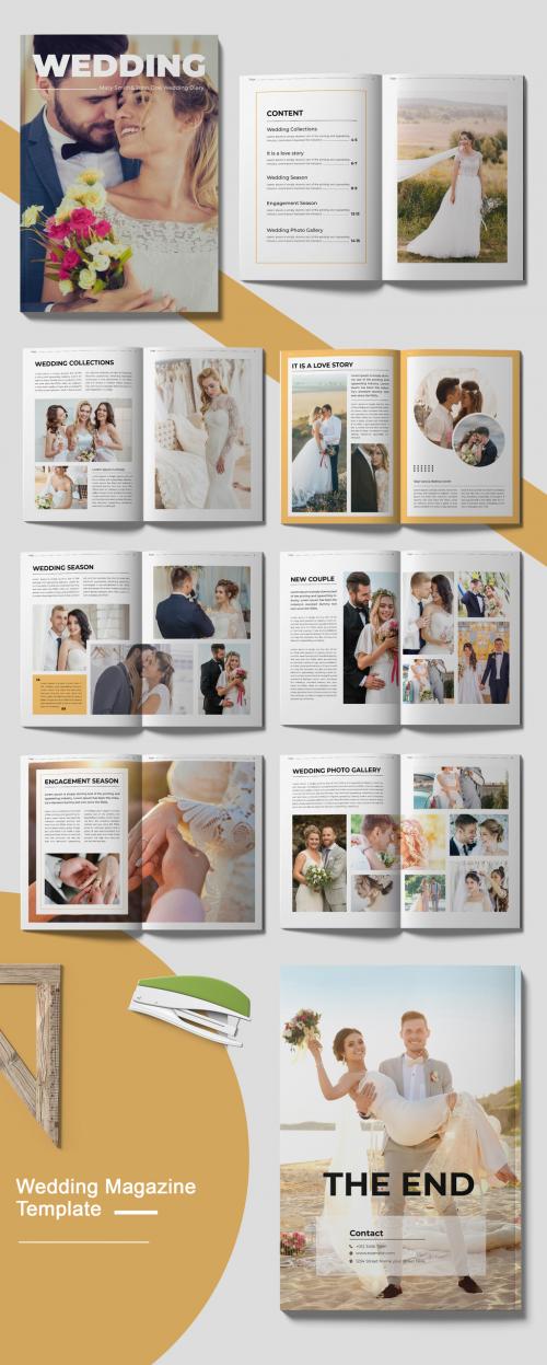 Minimal Wedding Magazine and Photo Booth Layout