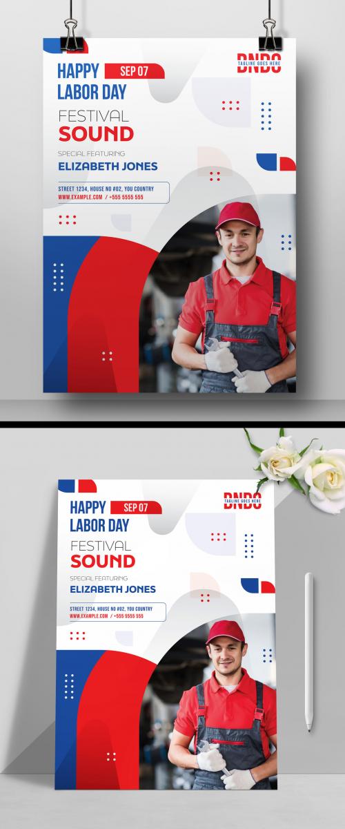 Happy Labor Day Flyer Layout