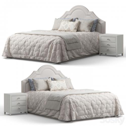 Queen Madison Crown Headboard Bed