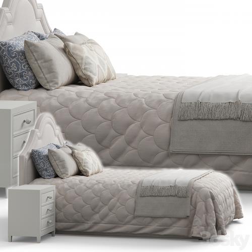 Queen Madison Crown Headboard Bed